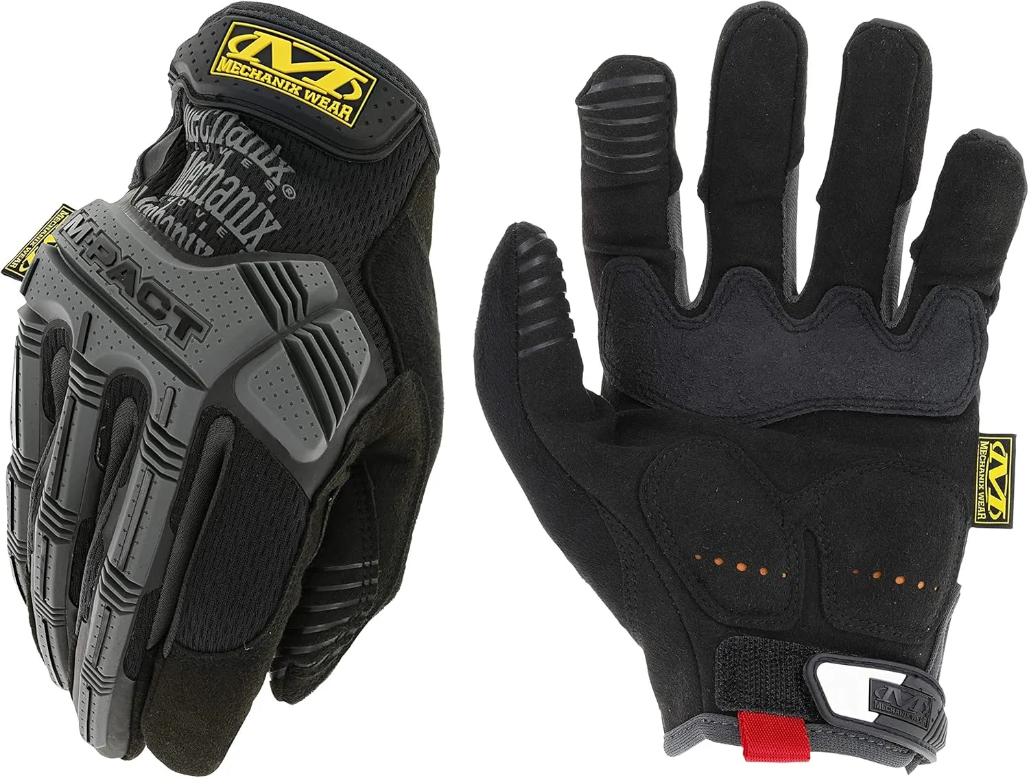 Mechanix Wear M-Pact Impact Resistant Work Gloves - Durable Safety Gloves for Men - Touchscreen Capable - Machine Washable - Breathable - Small - Black