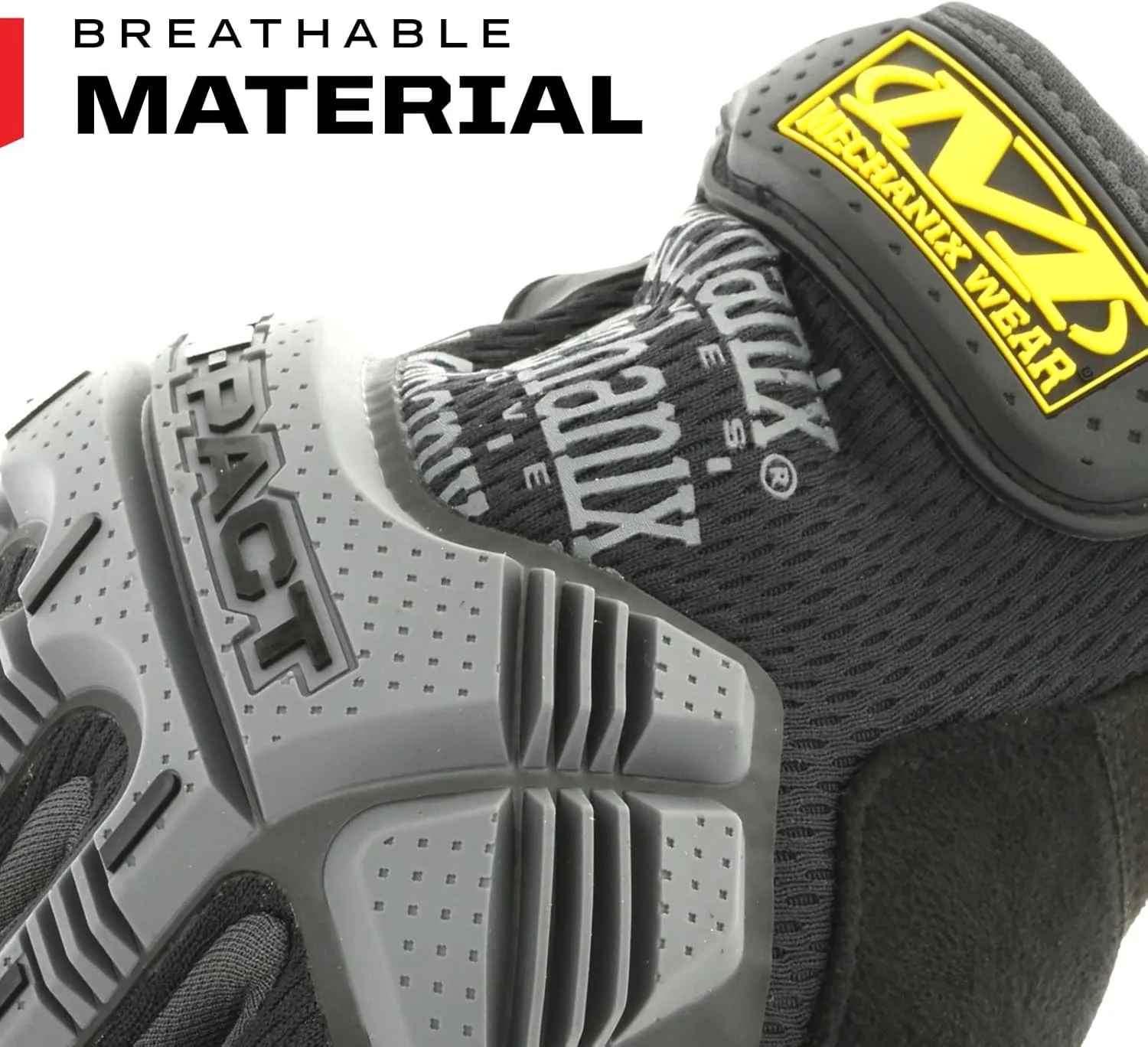 Mechanix Wear M-Pact Impact Resistant Work Gloves - Durable Safety Gloves for Men - Touchscreen Capable - Machine Washable - Breathable - Small - Black