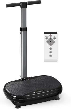MERACH Vibration Plate Exercise Machine, Vibrating Plate Exercise Machine with Handrails, Full Body Vibration Platform for Women Men, Exercise Equipment for Home