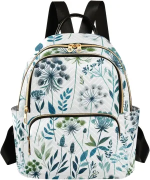 Mini Backpack for Women Botanical Flowers Mini Backpack Purse Lightweight Small Daypack, 8.5L