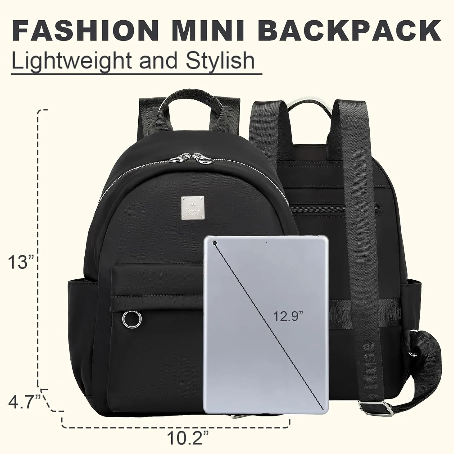 Mini Backpack for Women, Small Backpack Purse Cute Daypacks Stylish Bags, Lightweight Travel Backpack for College Shopping Work Dating, Black