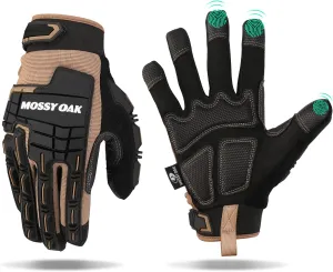 Mossy Oak Motorcycle Gloves for Men, Touchscreen Hunting, Airsoft, Tactical for Shooting, Cycling