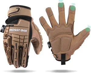 Mossy Oak Motorcycle Gloves for Men, Touchscreen Hunting, Airsoft, Tactical for Shooting, Cycling