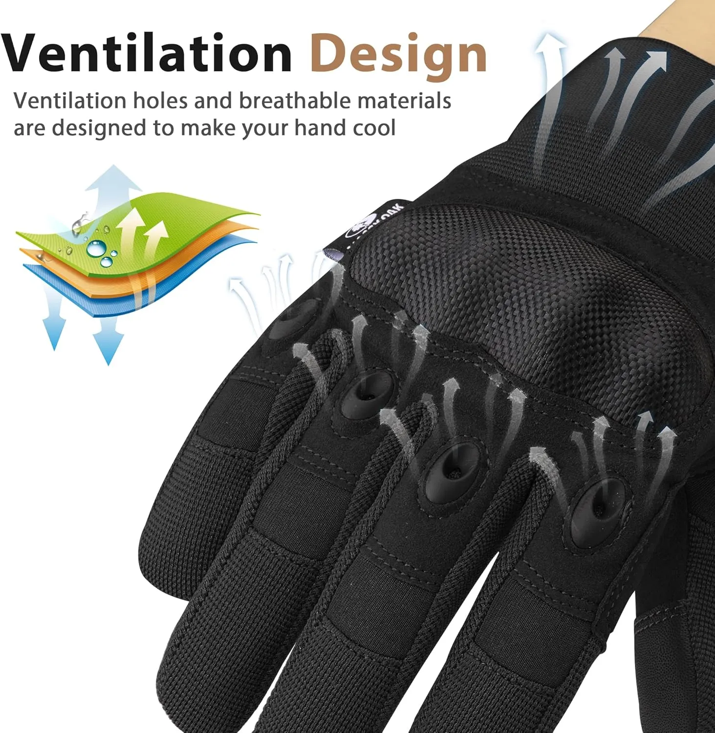 Mossy Oak Tactical Gloves for Men, Touch Screen Airsoft Gloves with Hard Knuckle for Hunting, Paintball, Hiking, Camping