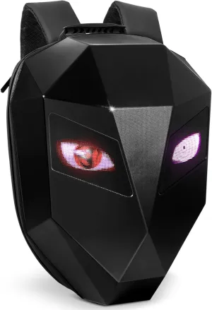 Motorcycle LED Knight Backpack with Full-color screen, Laptop Backpack, DIY programming Backpack, Riding Backpack for Store Helmet, Waterproof Luggage Bag for Travelling Camping Cycling