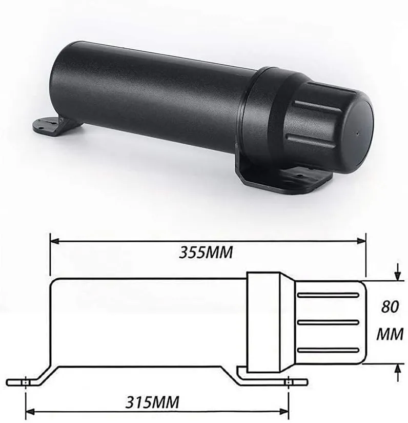 Motorcycle Waterproof Tool Tube, Universal Storage Manual Canister for Tools Documents Gloves Raincoat (Medium,Black)