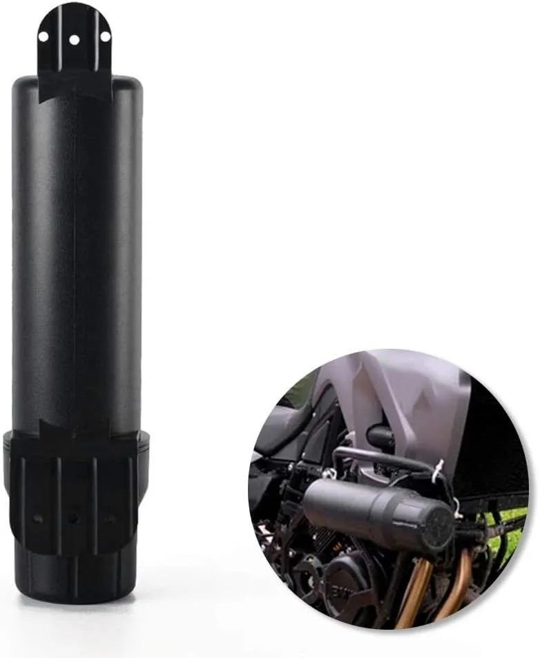 Motorcycle Waterproof Tool Tube, Universal Storage Manual Canister for Tools Documents Gloves Raincoat (Medium,Black)