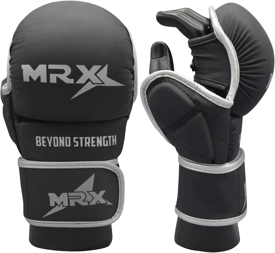 MRX MMA Professional Protective Grappling Gloves 7oz Muay Thai Training Kickboxing Punching Sparring Sports Cage Fighting Combat Glove Boxing Punching Glove Mitts
