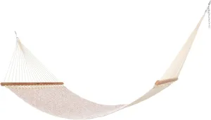 Nags Head Hammocks Atoll Persimmon Bella Dura Quilted Hammock, Constructed of Durable Fabrics, Cumaru Spreader Bar, Rolled Rim Grommets, Galvanized Hardware, Handcrafted in The Carolinas