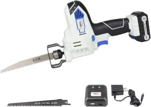 NEWON 12V Cordless Small Reciprocating Saw with 1/2 inch stroke length,2A Battery & 2 Saw Blades,0-3000RPM for Easy Wood, Metal, PVC Pipe Cutting,Smart Charger and USB Power Source