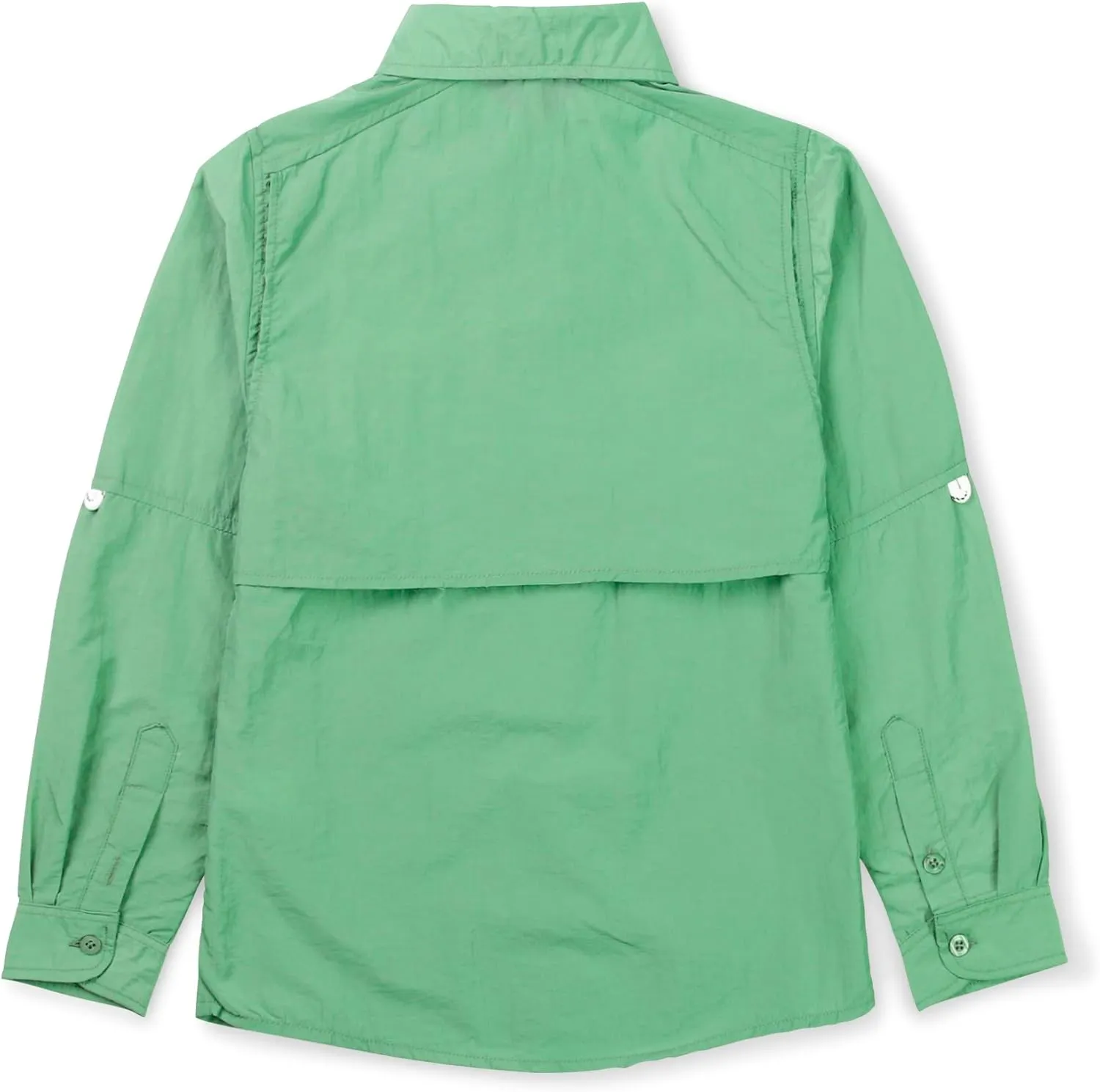 OCHENTA Boys' Button Down Long Sleeve Fishing Shirt Quick-Dry UV Sun Protection Outdoor Tops