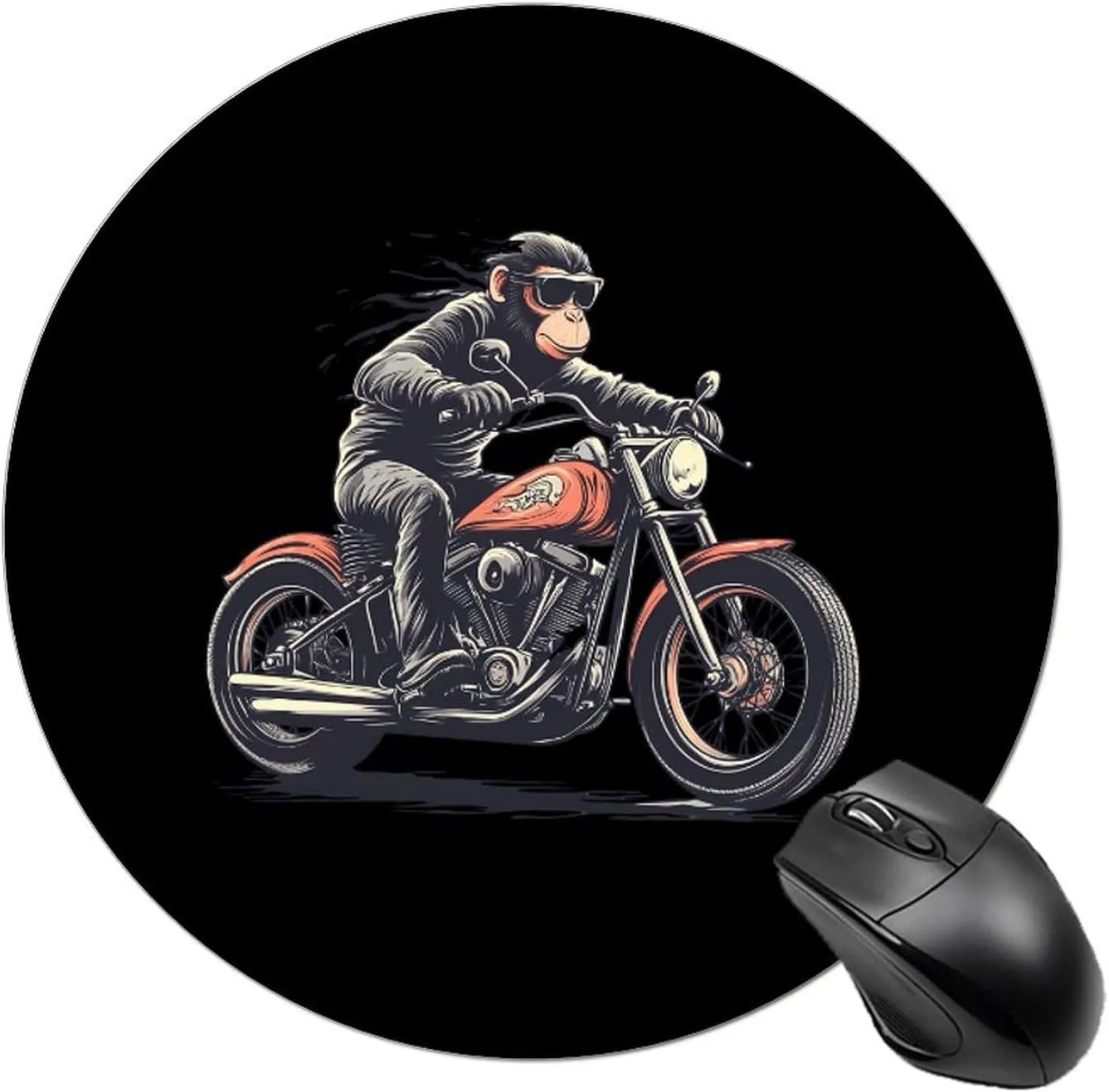 Orangutan Ape Riding Motorcycles Comfortable Gaming Mouse Pad Non-Slip Desk Mousepad Office Home Waterproof Pads