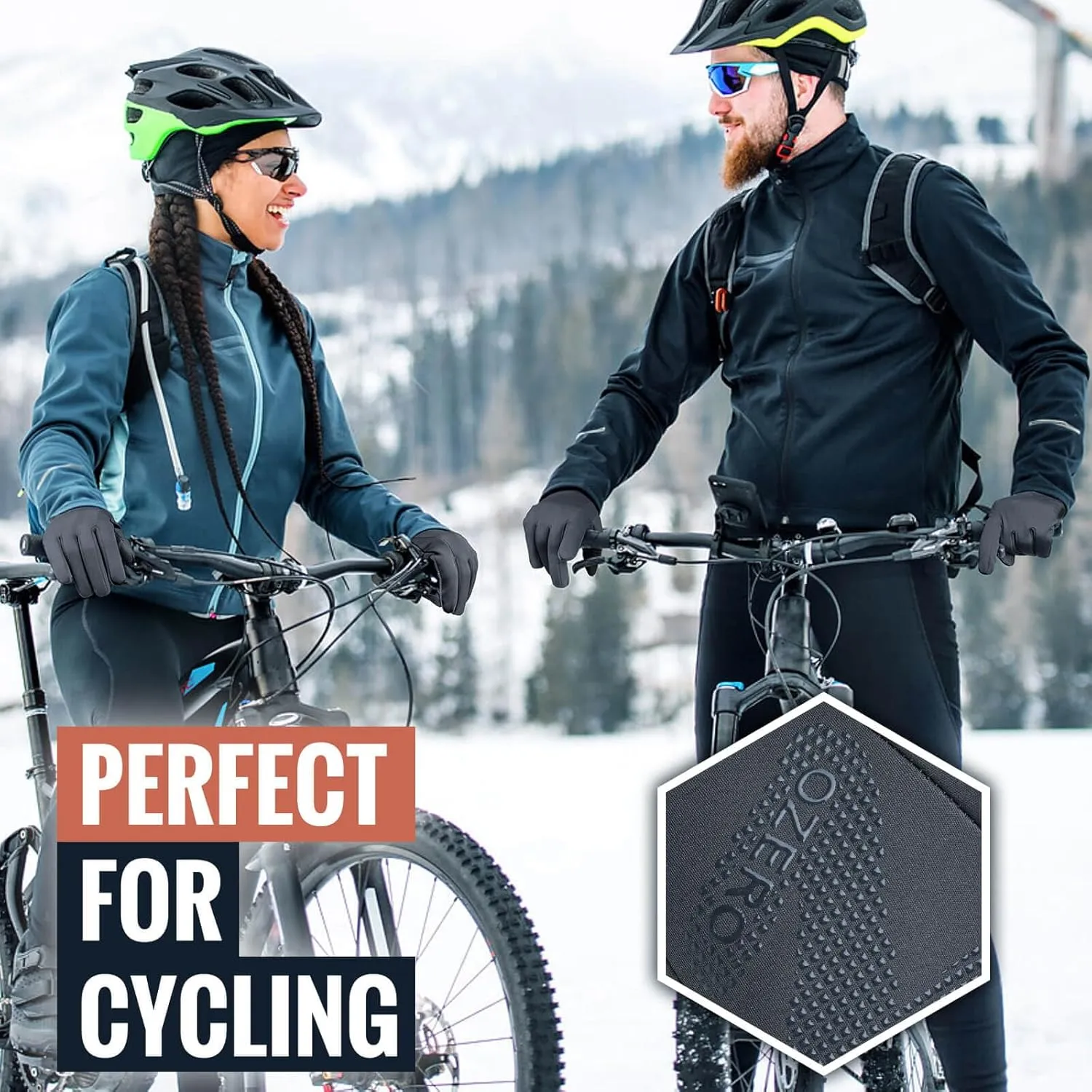 OZERO Winter Touchscreen Gloves for Men: Warm Running Gloves Windproof Water Resistant - Lightweight Thermal Glove for Hiking Cycling Driving