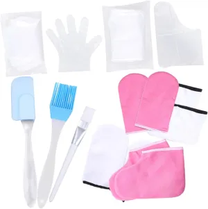 PartyKindom 1 Set Hand Care Gloves for Moisturizing Paraffin Wax Foot Covers for Exfoliating Care Easy to Use Washable Enhances Moisturizer Effect Random Color