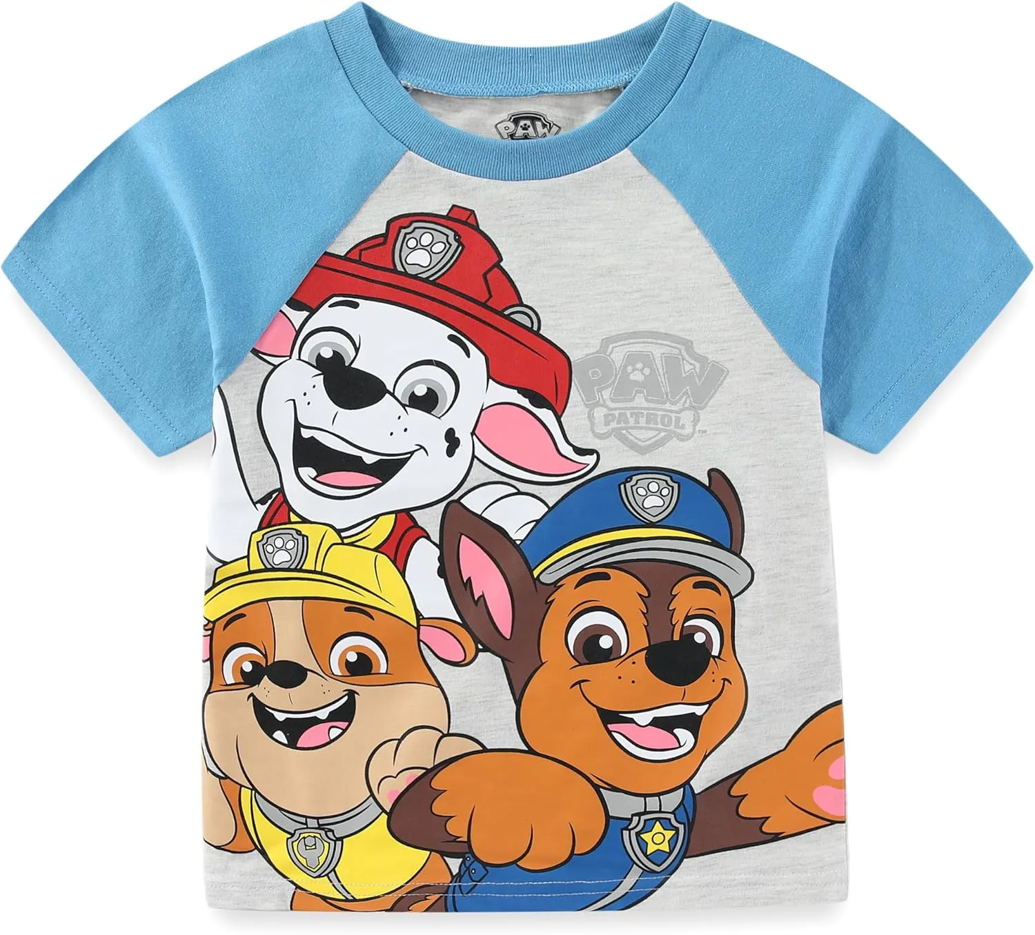 Paw Patrol Nickelodeon Boys Short Sleeve T-Shirt and French Terry Shorts Set for Toddler and Big Kids
