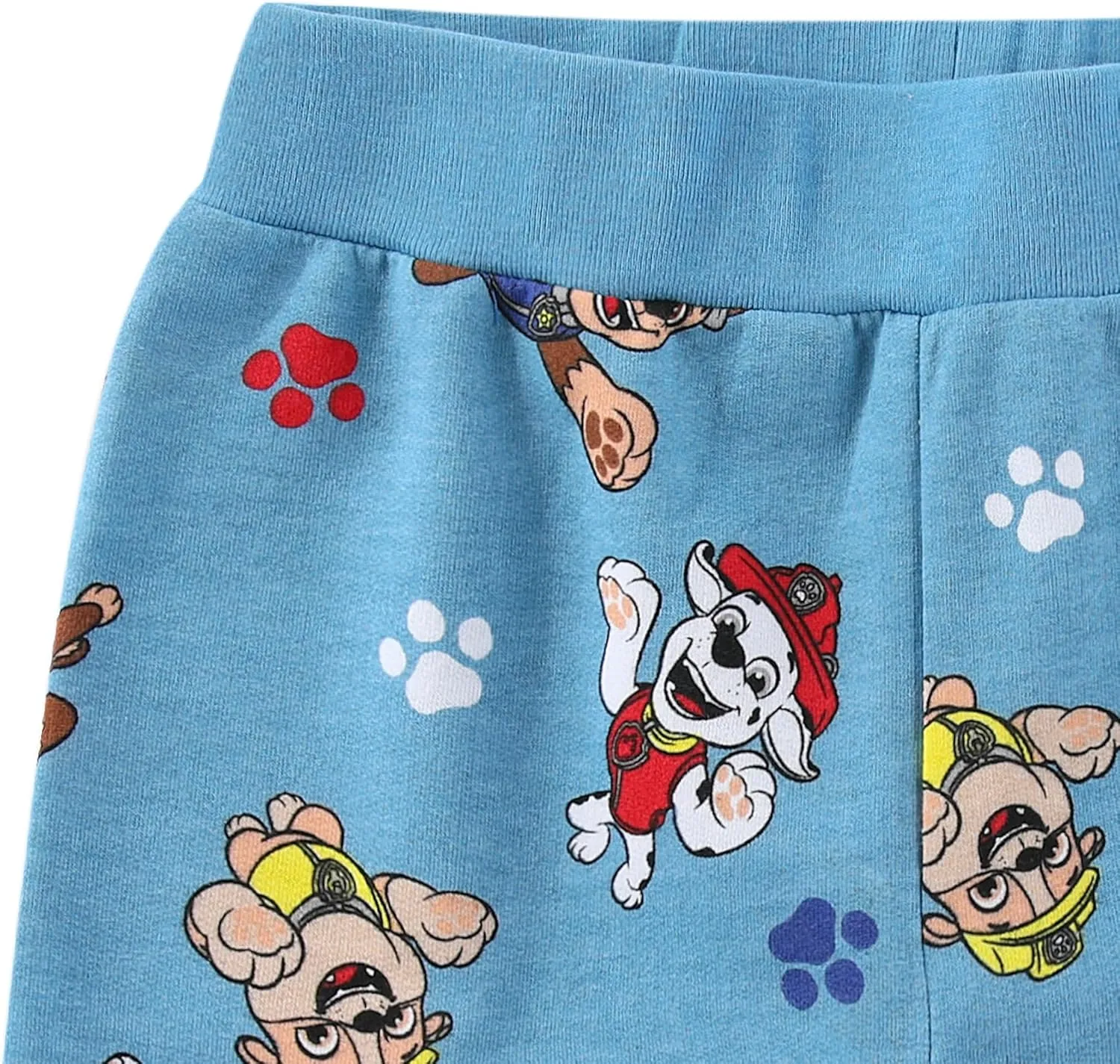 Paw Patrol Nickelodeon Boys Short Sleeve T-Shirt and French Terry Shorts Set for Toddler and Big Kids