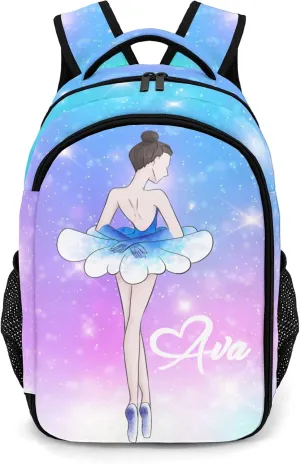 Personalized Dancer Star Backpack Casual Bag Daypack for Women Men Camping Hiking