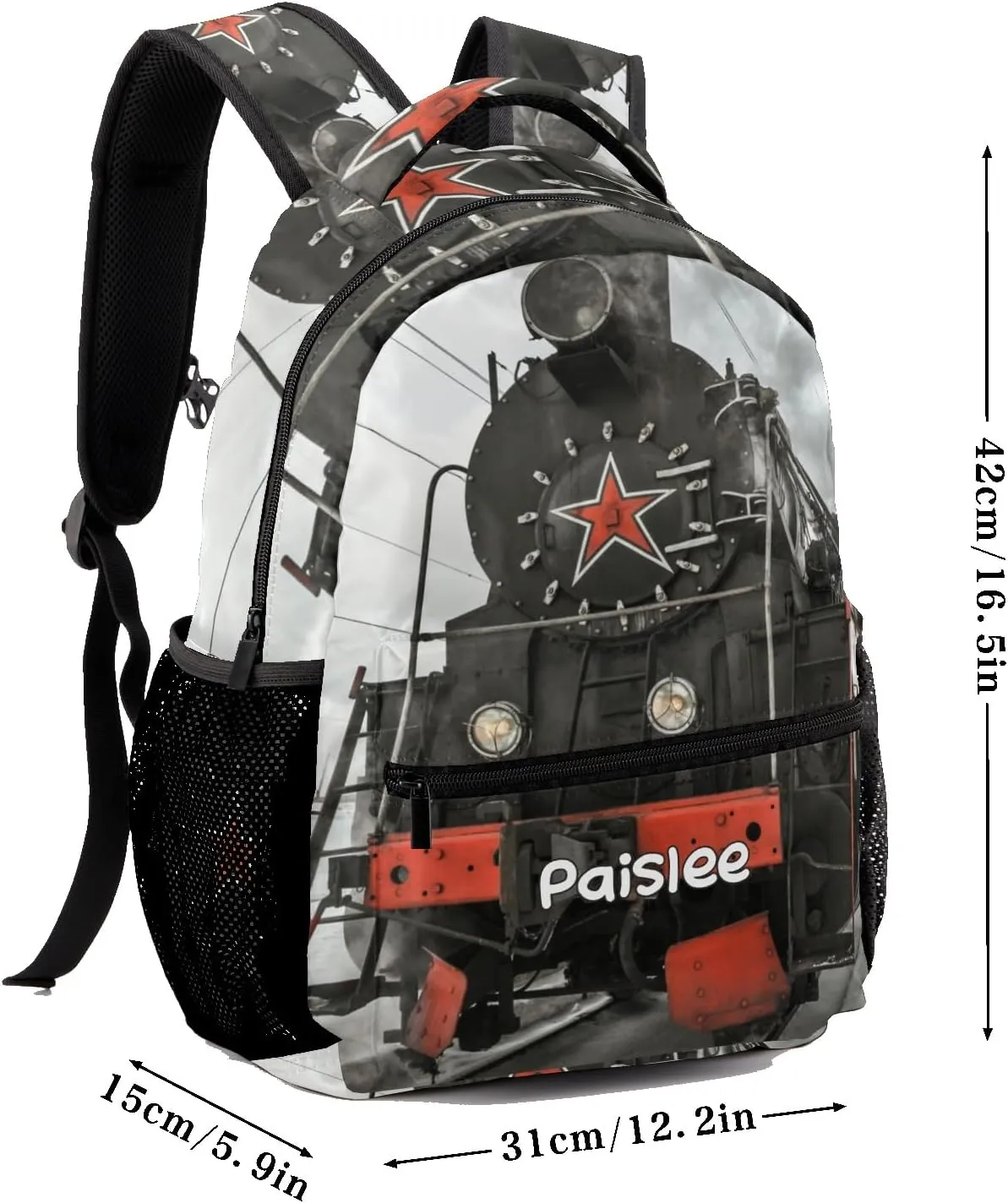 Platform Train Station Personalized Kids School Backpack Custom Name for Boys Girls Primary Daypack Bookbag Travel Bag