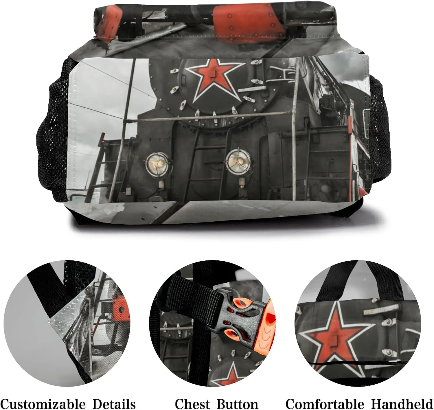 Platform Train Station Personalized Kids School Backpack Custom Name for Boys Girls Primary Daypack Bookbag Travel Bag