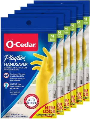 Playtex Handsaver Reusable Rubber Gloves (Medium, Pack - 6)