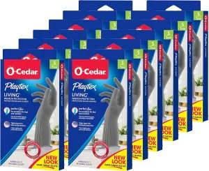 Playtex Living Reuseable Rubber Cleaning Gloves (Small, Pack - 12), Premium Protection Reusable Household Gloves