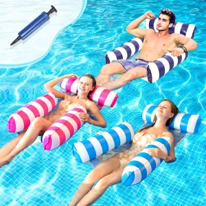Pool Floats Adult Size Water Hammock Floats for Swimming Pool Chair Floats Inflatable Pool Floats Pool Hammock Floats for Adults Pool Lounge Floating Chair for Pool Beach Ocean Lake