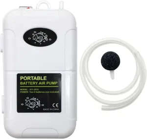 Portable Air Pump, Aquarium Air Pump, Aeration Up to 6 Gallons, Fish Tank Air Bubble Aerator for Fish Tank, Fishing Etc