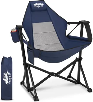 Portable Hammock Camping Chair with Adjustable Back, Folding Hammock Chair Supports 330lbs, Camping Swing Chair for Adults, Camping Hammock Chair for Lawn, Concerts, Backyard, Stargazer