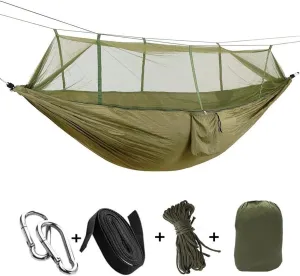 Portable Hammock Outdoor Mosquito net Hammock Camping with Mosquito net Ultra Light Camping Aerial Tent (Color : Green) (Green)
