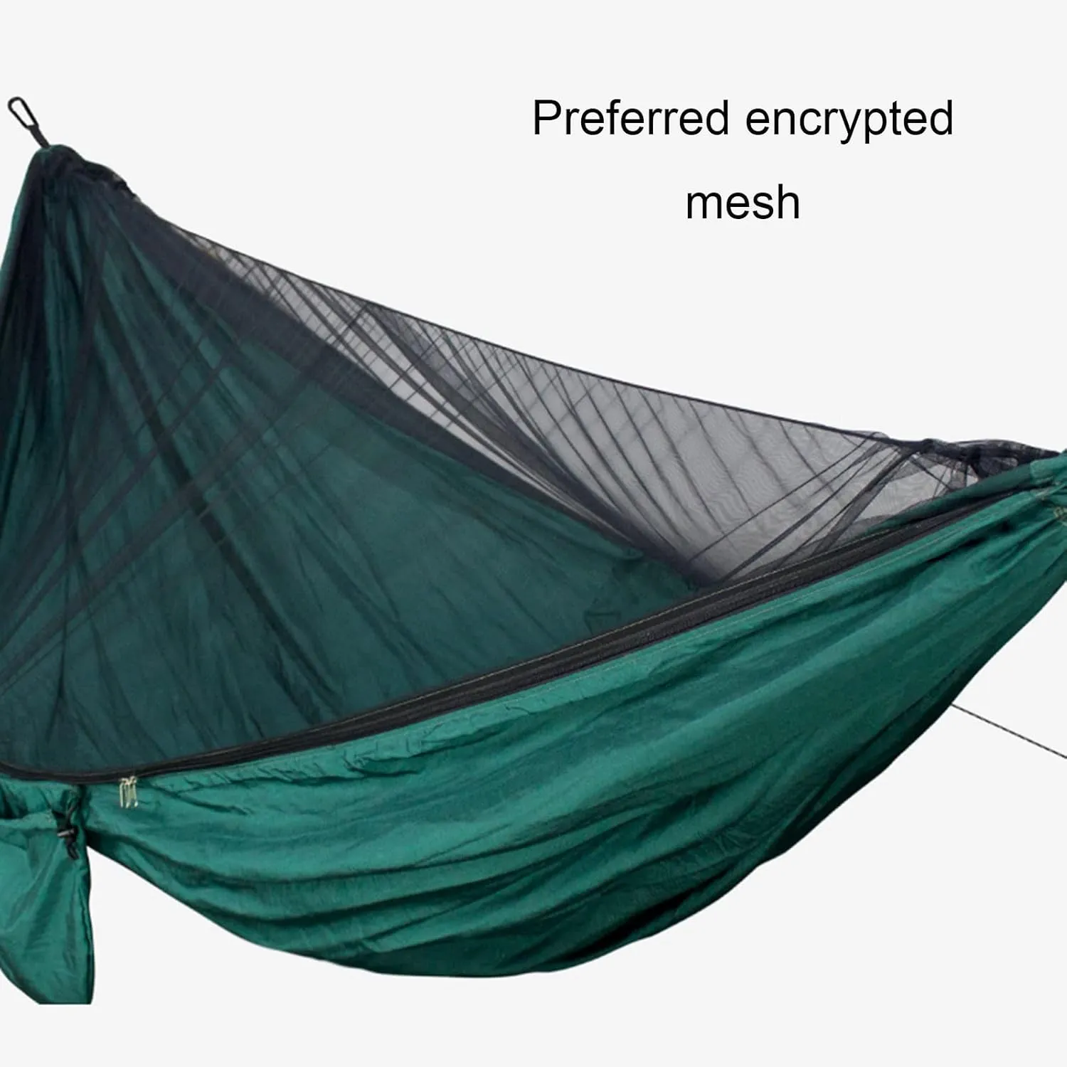 Portable Hammocks, Camping Hammock with Mosquito Net,Travel Lightweight Hammocks with Tree Straps and Solid Carabiners, Hold Up to 660lbs (Blue)