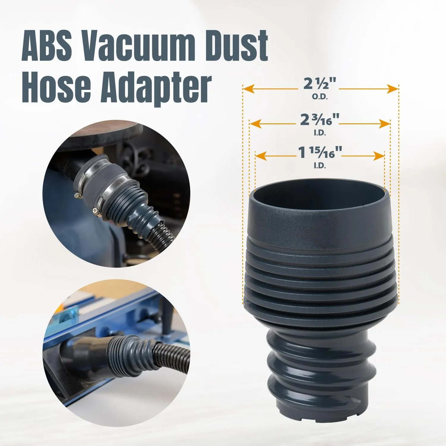 POWERTEC 70356 10 ft. Vacuum Hose Dust Collection Kit for Woodworking Power Tools, Wet/Dry Work Shop Vacuums, Miter Saw and Table Saw