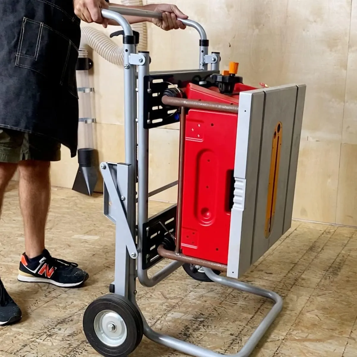 POWERTEC Table Saw Stand with Wheels, Portable Table Saw Stand w/ 330Lbs Load Capacity, Foldable Design for Easy Storage in Garage, Compatible with Dewalt Table Saw (MT4009)