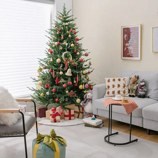 Pre-lit Christmas Tree with 280 Warm White LED Lights and 8 Lighting Modes-7 ft