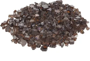 Premium Sparkling Reflective Tempered Fire Glass for Outdoor Fireplace Gas or Propane Fire Pits Easy to Install & Stimulate Viewing Experience - 10 Lbs - Burnt Bronze