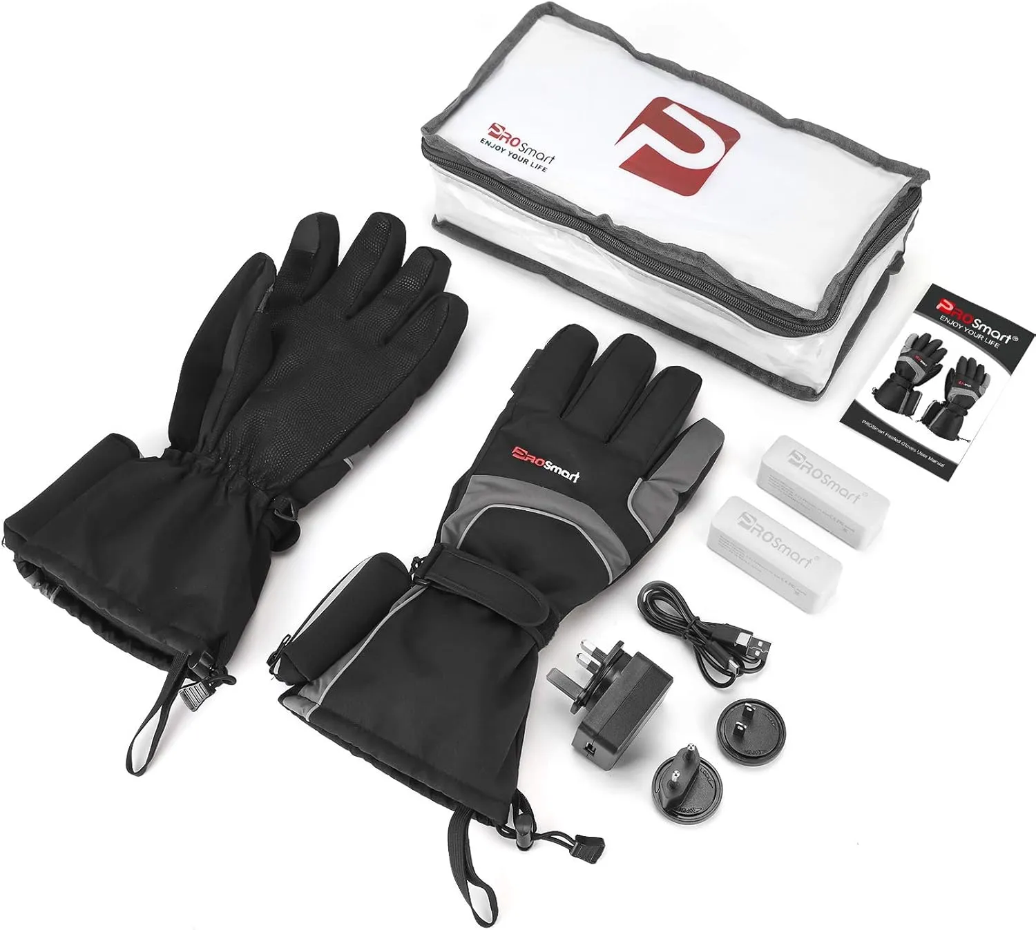 PROSmart Heated Gloves Rechargeable Electric Glove - Battery Operated Warming Gloves for Men & Women Suitable for Outdoor Hunting Cold Winter Skiing Camping (Battery Included)