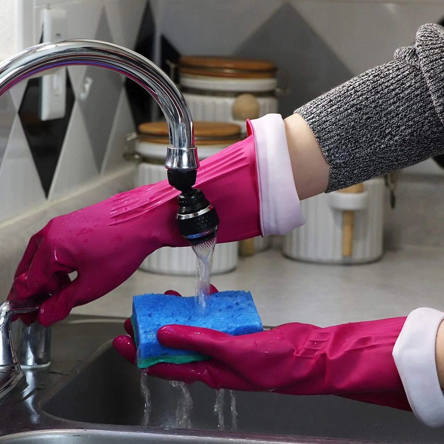 PROTECTIVE_GLOVE Playtex Living Reuseable Rubber Cleaning Gloves Variation