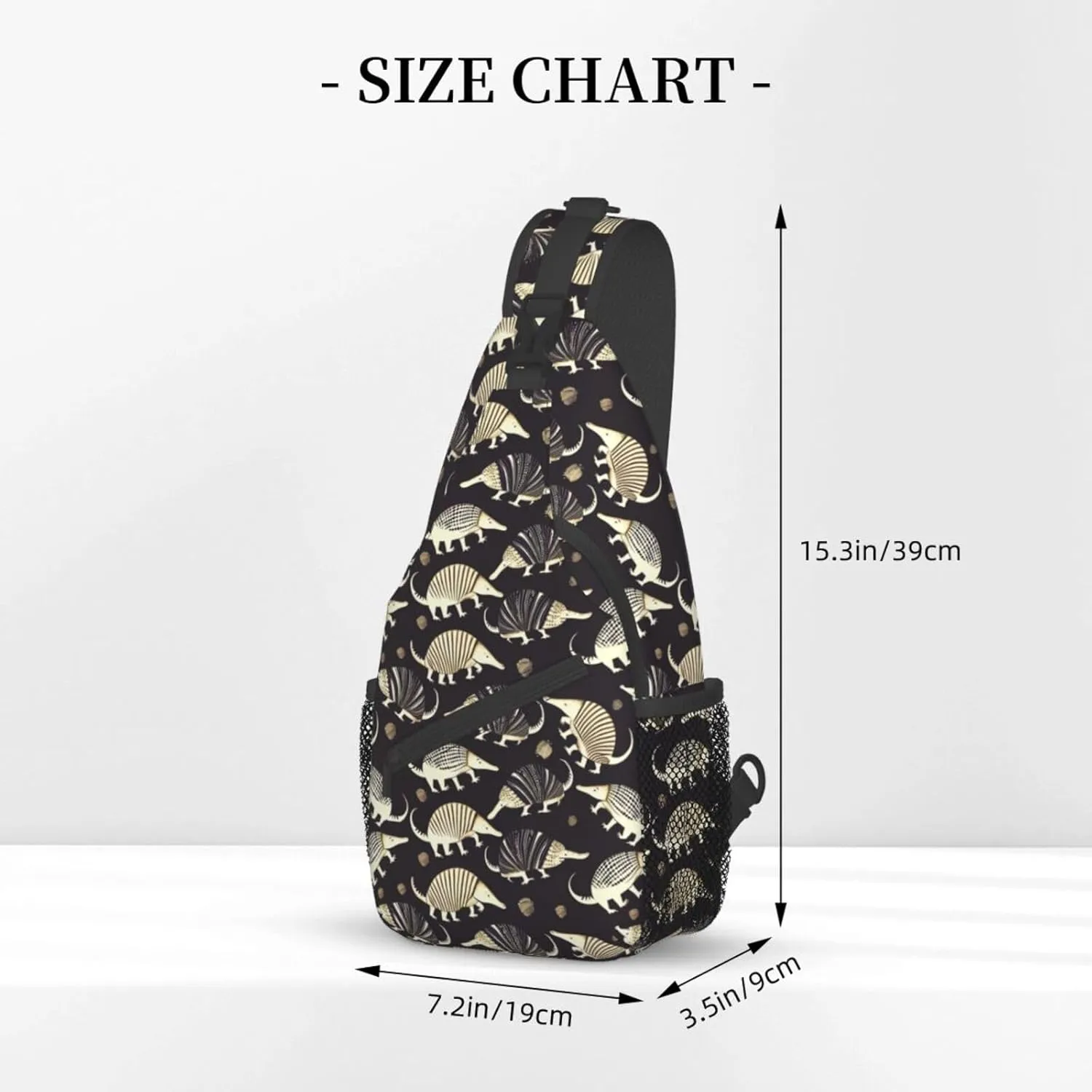 Purple Armadillos Sling Backpack Hiking Backpack Crossbody Bag Sports Lightweight And Durable Chest Bag Shoulder Bag For Women Men