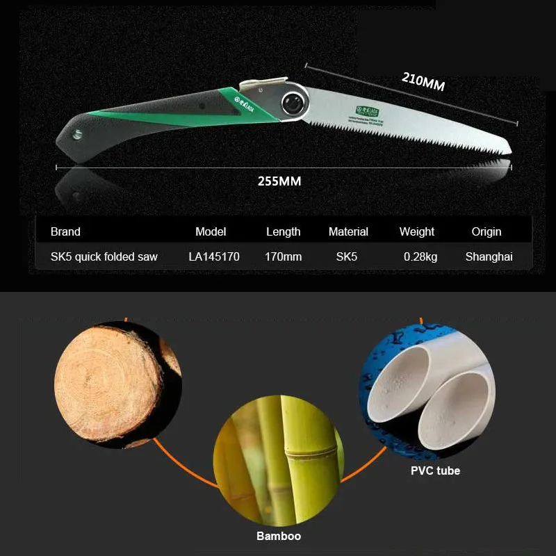Quick folding saw, hand saw, garden saw, woodworking saw, camping saw, hand saw, mini saw