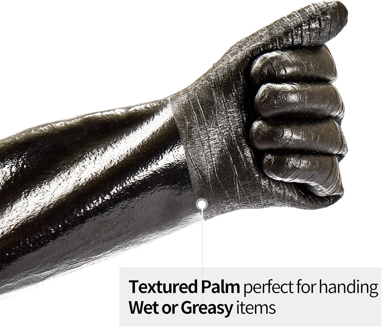 RAPICCA 700°F Heat Resistant BBQ Grill Gloves: Oil Resistant Waterproof for Smoking Grilling Cooking Barbecue Deep Frying Turkey Rotisserie Handling Hot Greacy Meat Stocking Stuffers - Long Sleeve