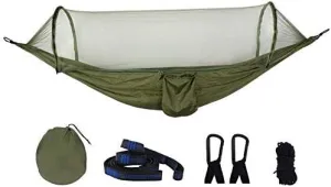 Recreation Portable Outdoor Camping Hammock with Mosquito Net Parachute Fabric Tent Backpacking Travel Survival Hunting Sleeping Bed hot Gifts for Hikers