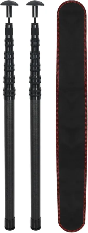 REDCAMP Carbon Fiber Adjustable Camping Tarp Poles, Set of 2, 24.8in to 94.5in Telescoping Lightweight Tent Poles for Shelter, Hammock Rain Fly, Awning