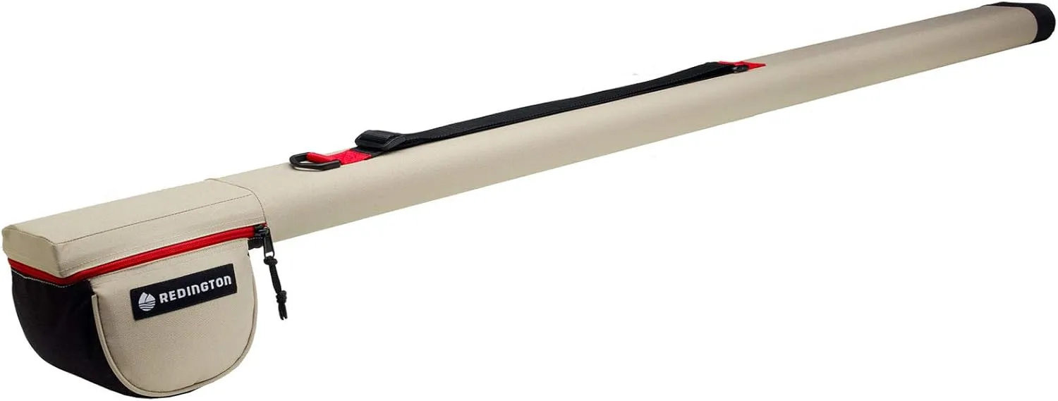 Redington Fly Rod Travel Case, Plastic Reinforced Caps, Adjustable Shoulder Strap