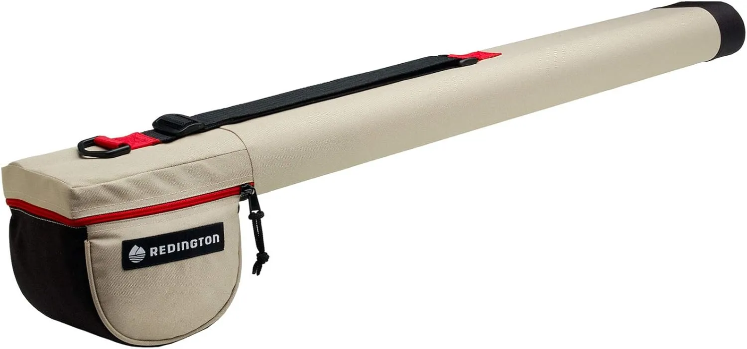 Redington Fly Rod Travel Case, Plastic Reinforced Caps, Adjustable Shoulder Strap