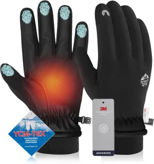 RIGWARL Winter Gloves Men Women Warm Gloves for Cold Weather Touch Screen Water-Resistant Windproof Glove for Running Driving Cycling Hiking Walking Gardening