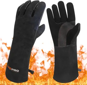 Robust and Durable 16" Long Welding Gloves - Soft & Flexible for Men, Fire, Mig, Fireplace, Wood Stove - Welding Gear and PPE