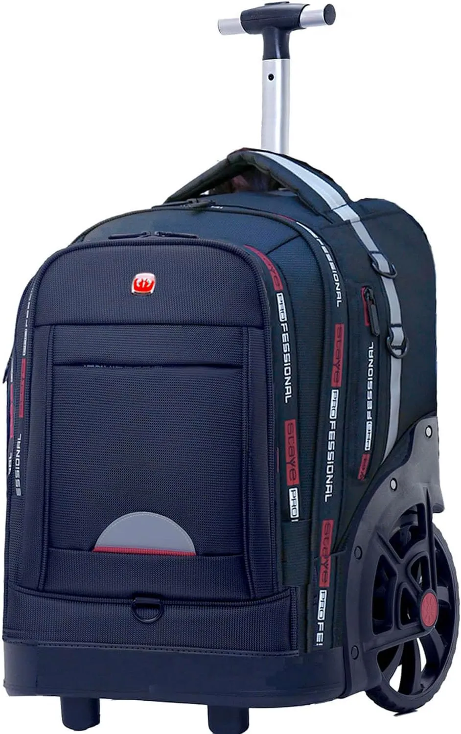 Rolling Backpack for Adults, Backpack with Wheels, Large Wheeled Backpack with Laptop Waterproof Compartment, Roller Backpack on Wheels, Suitable for Leisure Outdoor Business Travel (Blue)