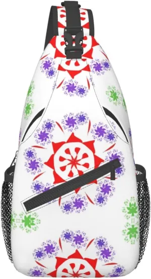 Rotating Purple Flowers Pattern Outdoor Hiking Backpack > Suitable For Men And Women Riding Strong And Sturdy High Storage Capacity Daily Travel