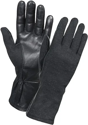 Rothco G.I. Type Flame & Heat Resistant Flight Gloves, Black - 10