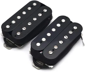 SAPHUE Alnico 5 Humbucker Pickup Double Coil Electric Guitar Pickups Set with Neck and Bridge with Prewired and Screws Parts Accessories Kit Black