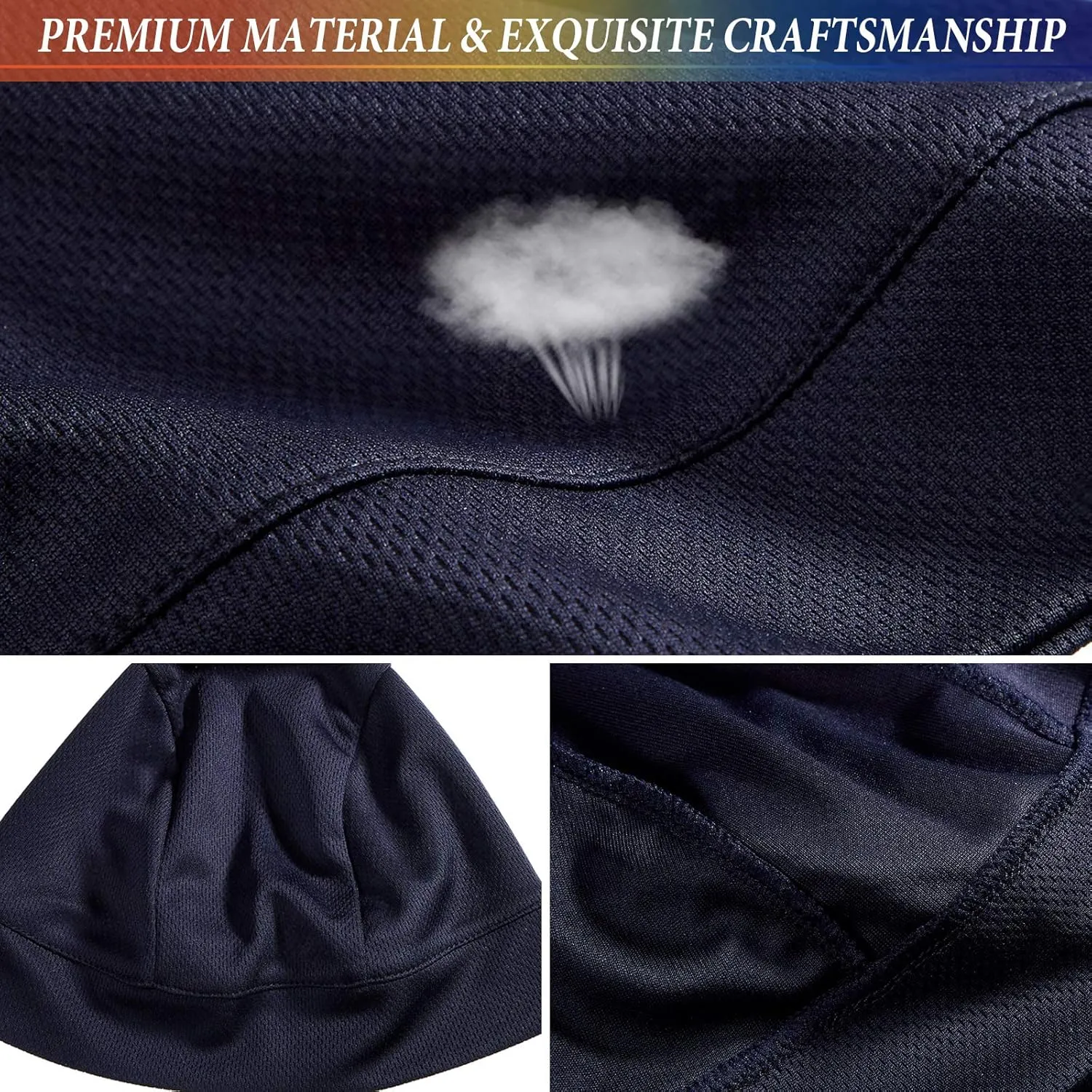 SATINIOR 9 Pieces Cooling Skull Caps Helmet Liner Sweat Beanie Cap Wicking Cycling Running Hat for Men and Women Sports